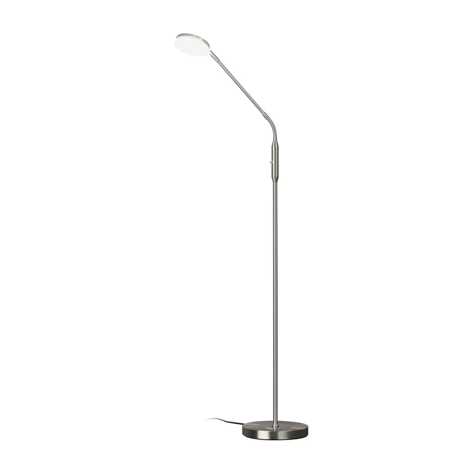 LED-lattiavalo Sorento nikkeli, korkeus 138 cm, CCT, kosketusdimmeri
