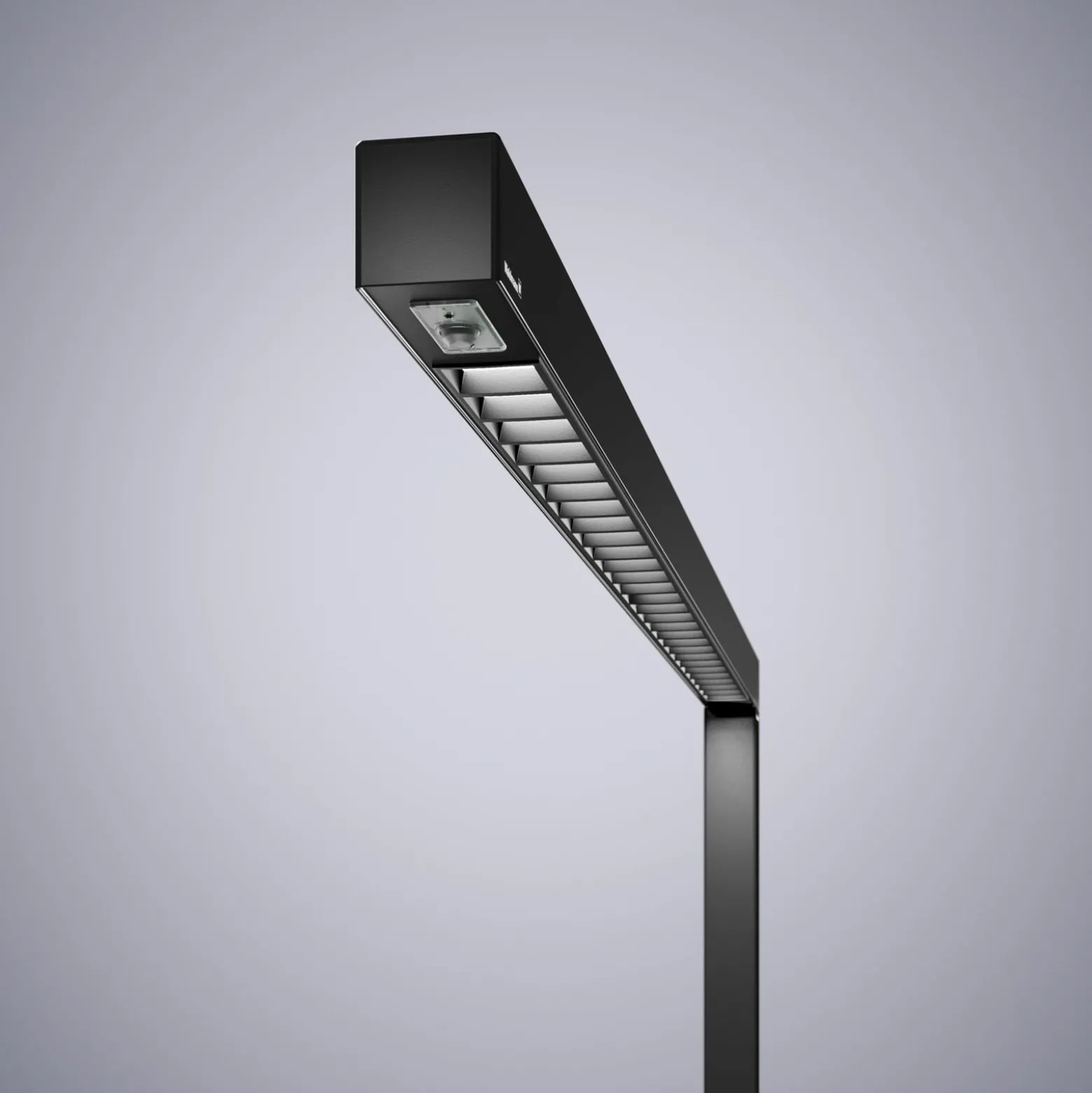 LED-lattiavalo Straight.single, musta, 3000 K, älykäs, anturi