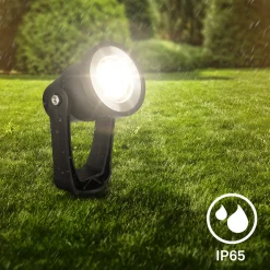 LED-maadoituspistoke 3919035 12V 3-pistepidennys, musta, Ø 5 cm