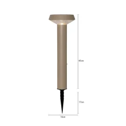 LED-maapiikkivalaisin Casa, beige, korkeus 45 cm