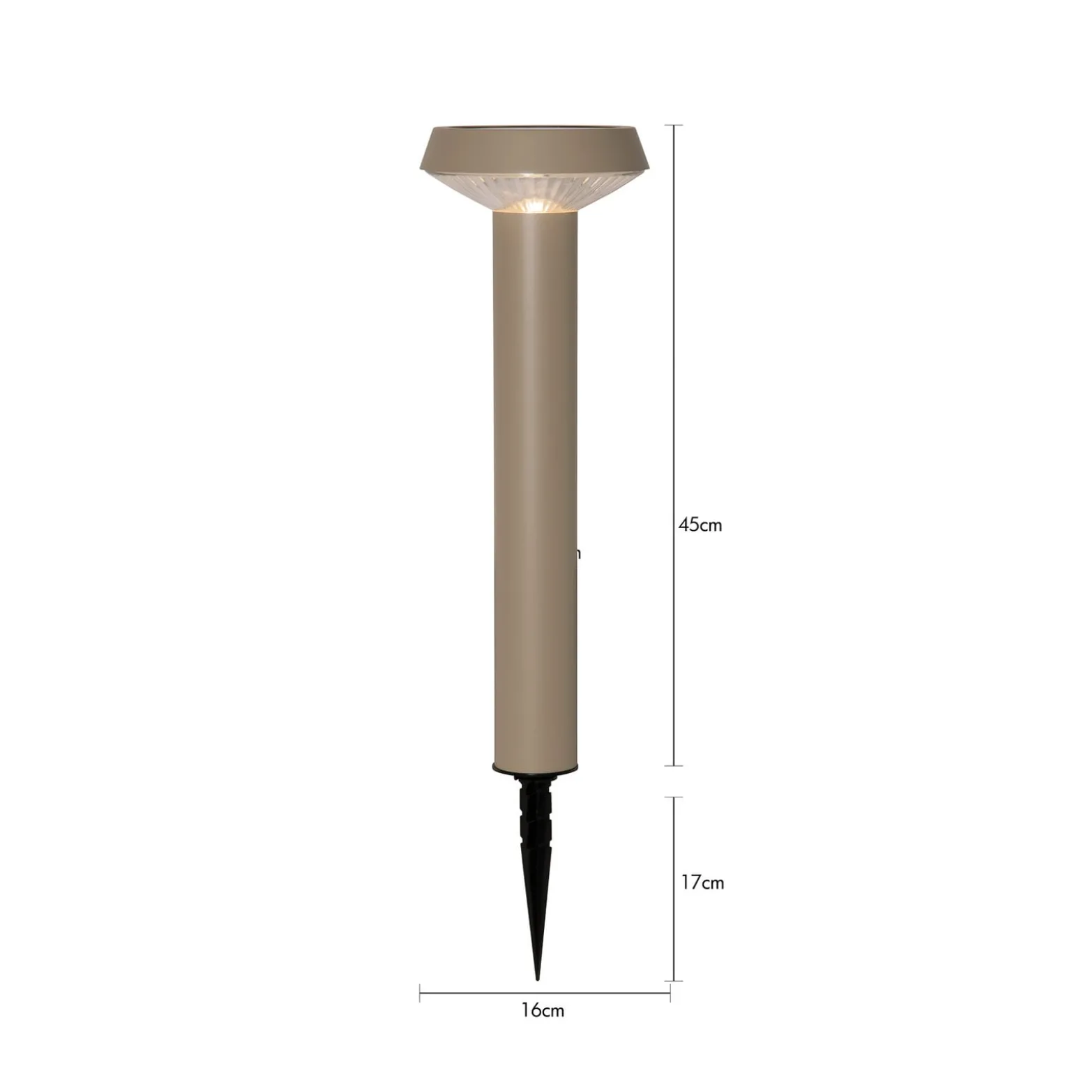 LED-maapiikkivalaisin Casa, beige, korkeus 45 cm