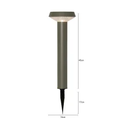 LED-maapiikkivalaisin Casa, vihreä, korkeus 45 cm