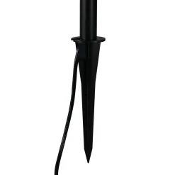 LED-maapiikkivalaisin STICK, musta, 3-lamppuinen, IP44, pistoke