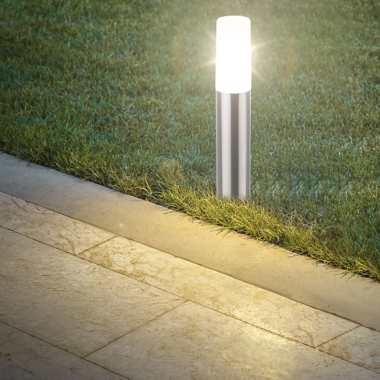 LED-maapiikkivalo 3925032 12V 3x-aloitussarja ruostumaton teräs Ø 4 cm