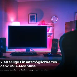 LED-nauha Lee USB, pituus 3 m, RGBW, kaukosäädin