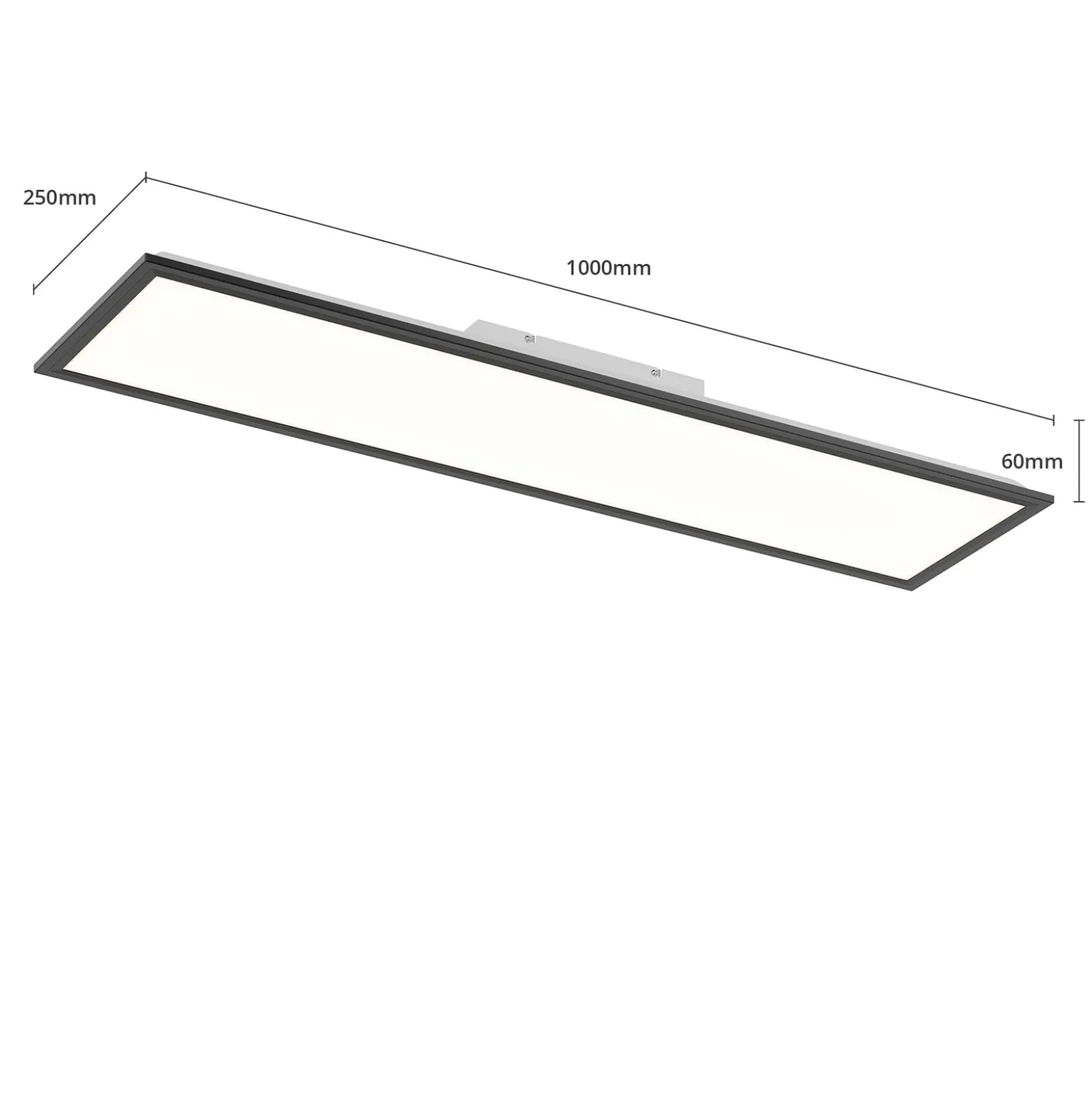 LED-paneeli Piatto CCT, kaukosäädin, 100x25, musta