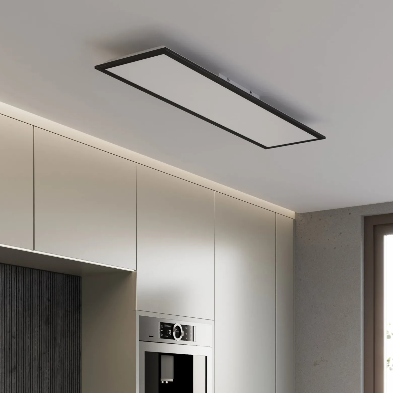 LED-paneeli Piatto CCT, kaukosäädin, 100x25, musta