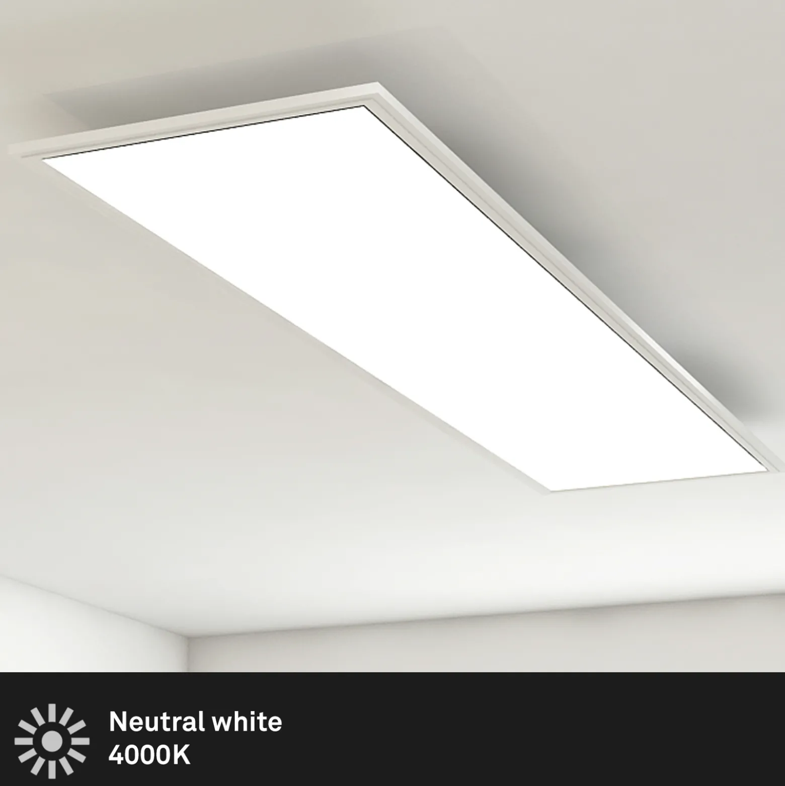 LED-paneeli Simple, ultraohut, 119,5x29,5cm