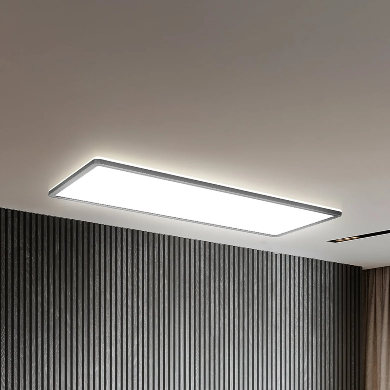LED-paneeli Slim kaukosäädin RGBW, 58 x 20 cm, musta, taustavalo