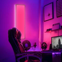 LED-paneeli Slim kaukosäädin RGBW, 58 x 20 cm, musta, taustavalo