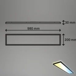 LED-paneeli Tava CCT, musta, 98 x 20 cm, taustavalo muovia