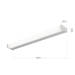 LED-peililamppu Marilyn 70 cm, kromi