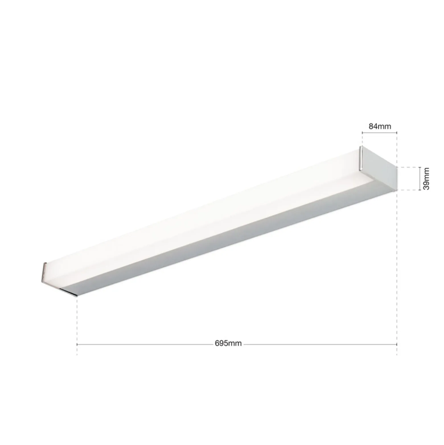 LED-peililamppu Marilyn 70 cm, kromi