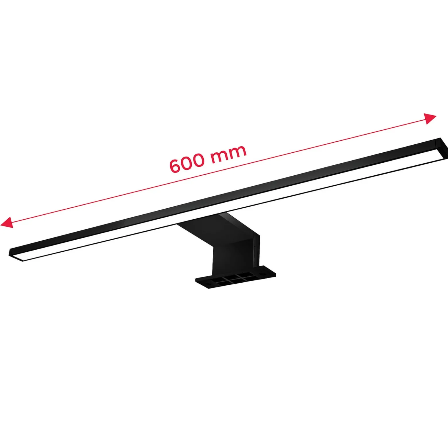 LED-peilivalaisin Bill, B 60 cm, musta, metalli, 4 000 K