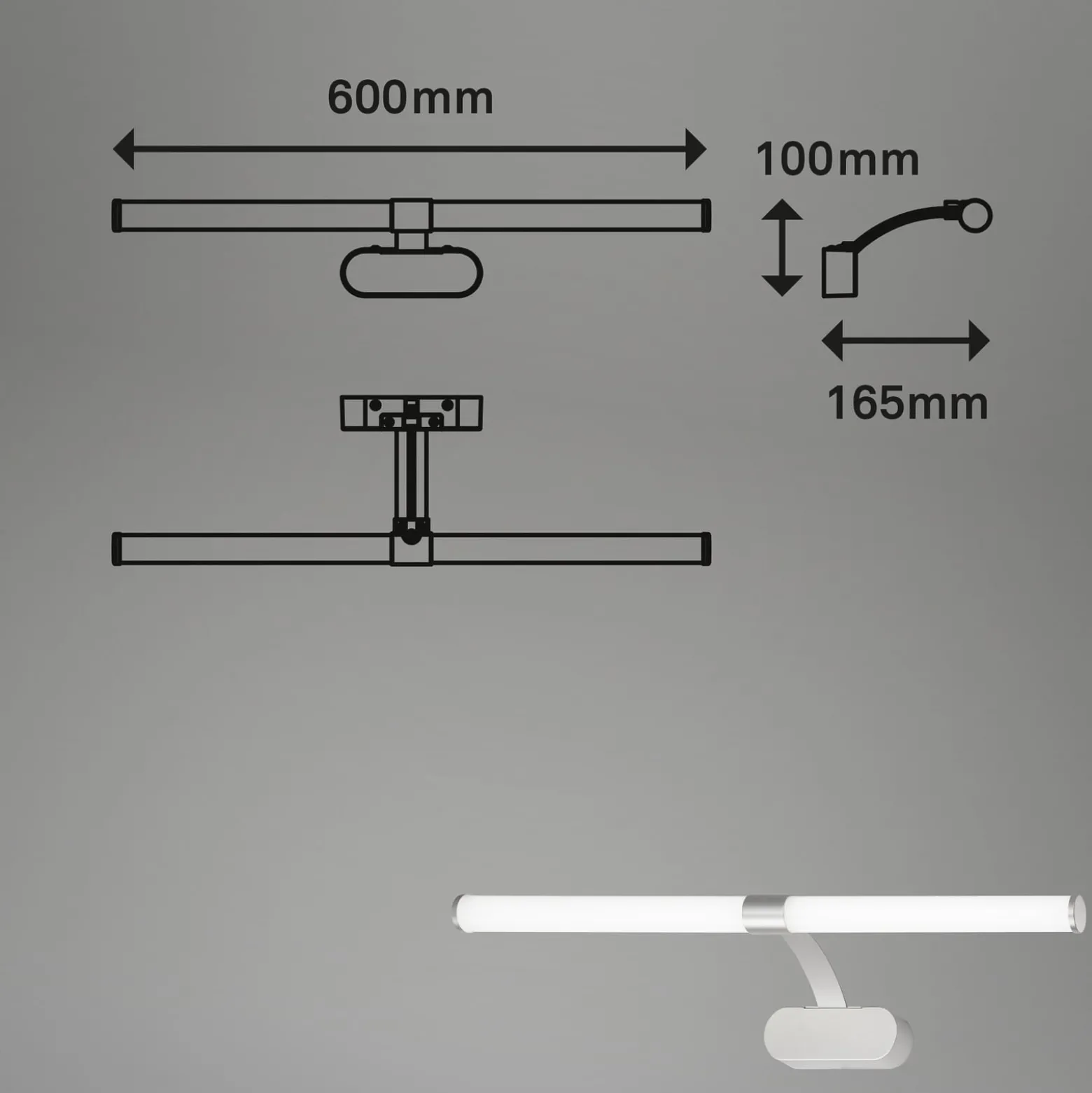 LED-peilivalaisin 2131014 mattakromi, 4 000 K