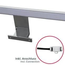 LED-peilivalaisin Mira, leveys 60 cm, kromi, metalli, 4 000 K