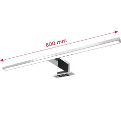 LED-peilivalaisin Mira, leveys 60 cm, kromi, metalli, 4 000 K
