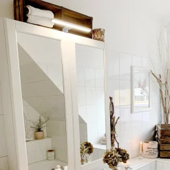 LED-peilivalaisin Mira, leveys 30 cm, kromi, metalli, 4 000 K