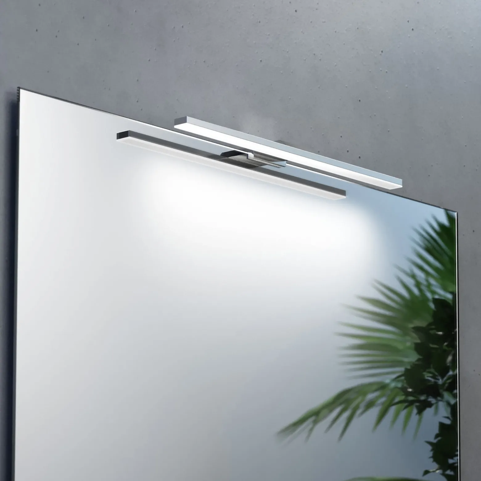 LED-peilivalaisin Triga IP44, kromi, 40cm, 3000K