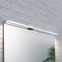LED-peilivalaisin Triga IP44, kromi, 80cm, 4,000K