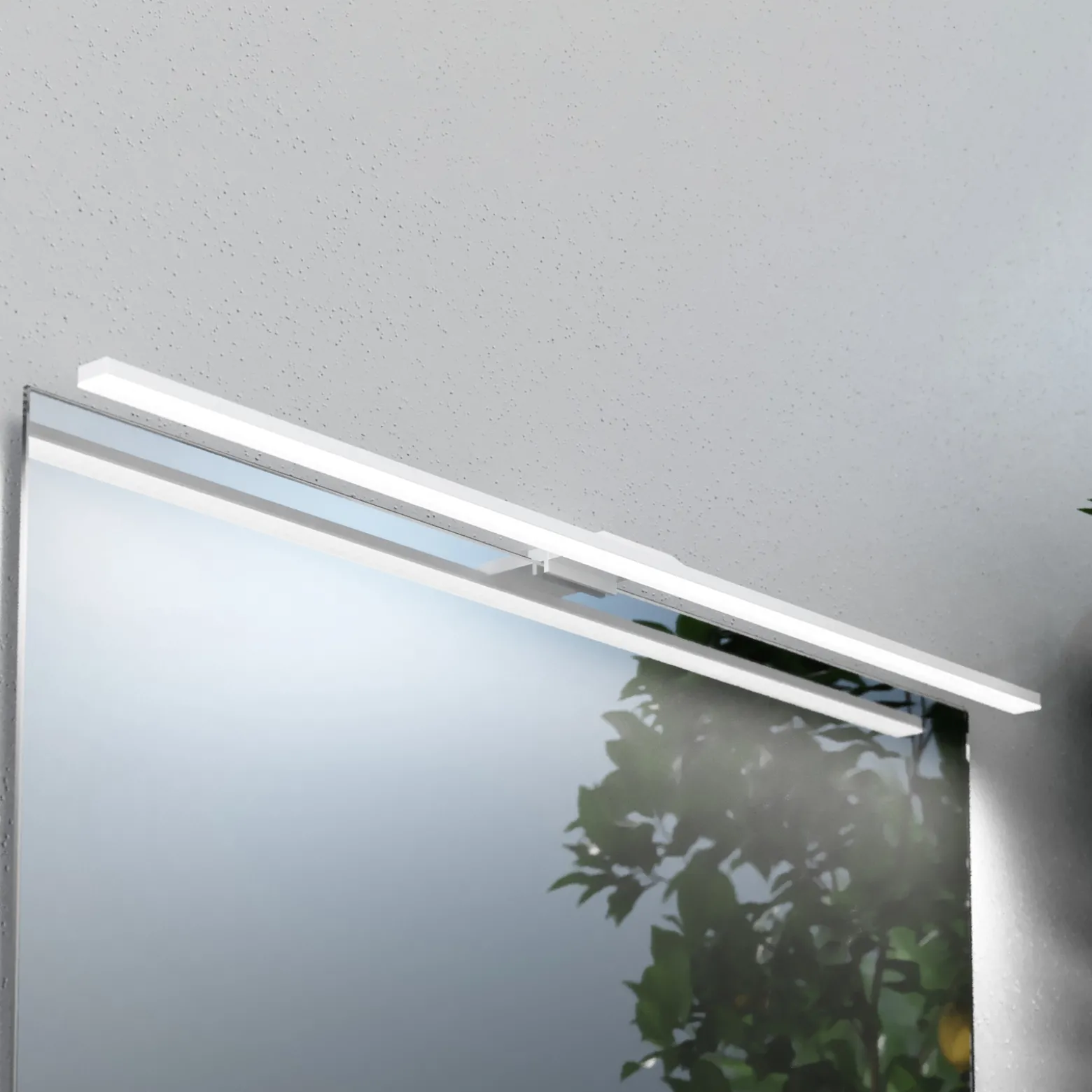 LED-peilivalaisin Triga, IP44, valkoinen, 80cm, 4000K, 4,000K