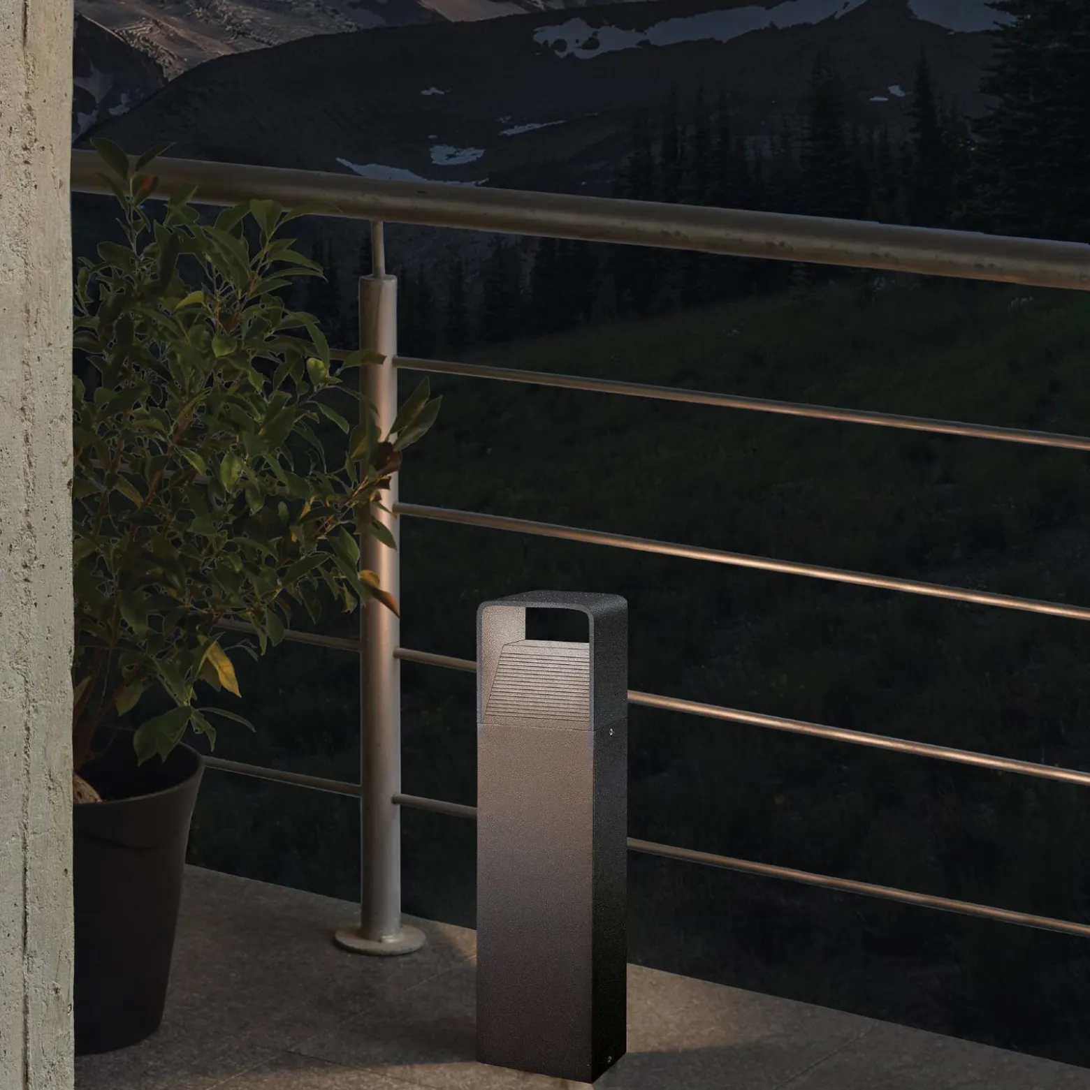 LED-pollarilamppu Doninni 1 antrasiitti, K 40 cm