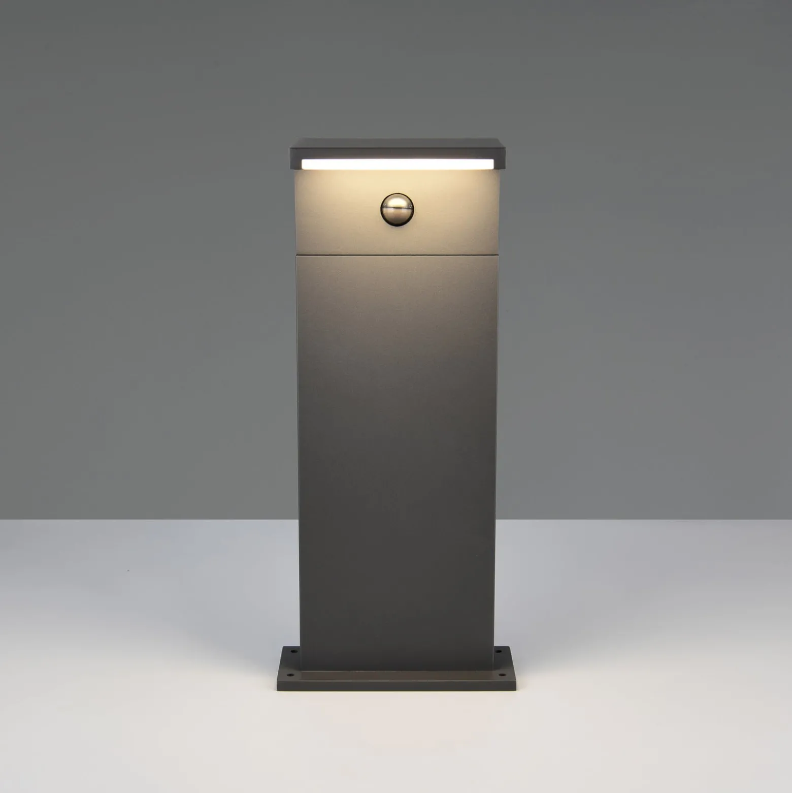LED-pollarilamppu Ravi, antrasiitti, korkeus 50 cm, anturi, IP54