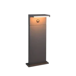 LED-pollarilamppu Ravi, antrasiitti, korkeus 50 cm, anturi, IP54