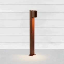 LED-pylväsvalaisin Alor, ruskea, IP65, korkeus 75 cm, himmennettävä