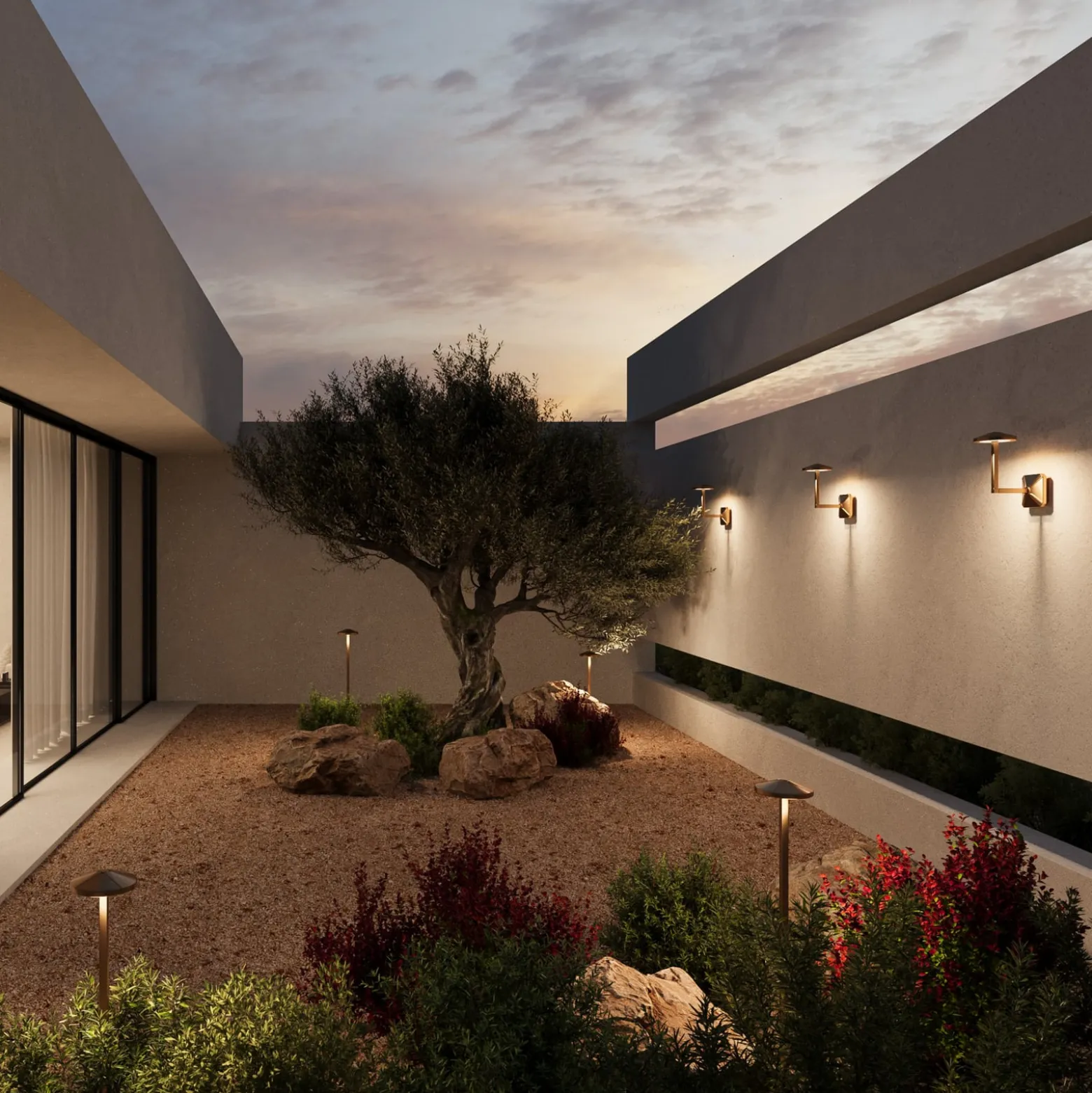 LED-pylväsvalaisin Aura Disk, korkeus 80 cm, antiikkimessinki, IP65