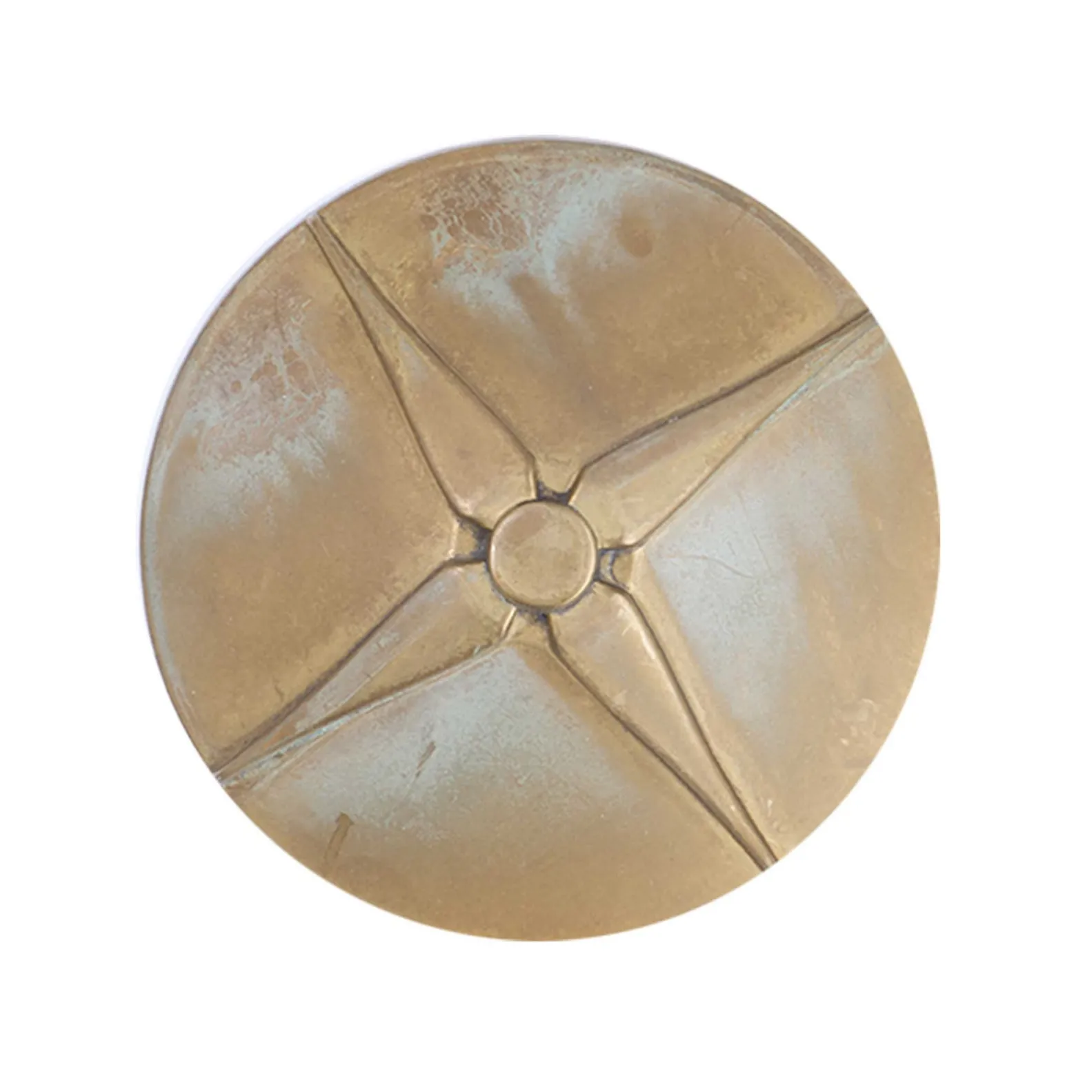 LED-pylväsvalaisin Aura Disk, korkeus 80 cm, antiikkimessinki, IP65