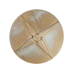 LED-pylväsvalaisin Aura Disk, korkeus 100 cm, antiikkimessinki, IP65