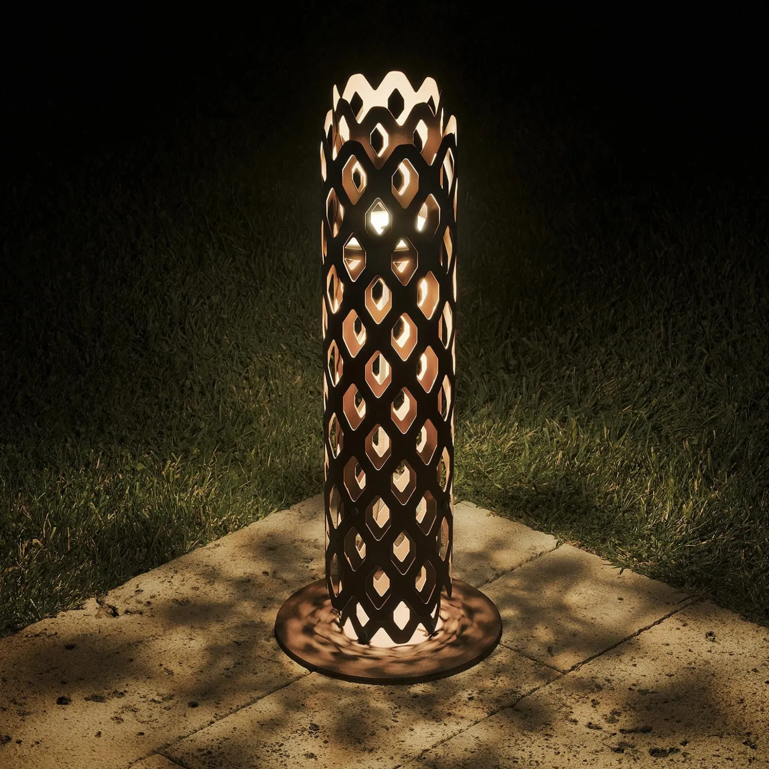 LED-pylväsvalaisin Charlotte, corten-teräs, korkeus 63 cm, IP65