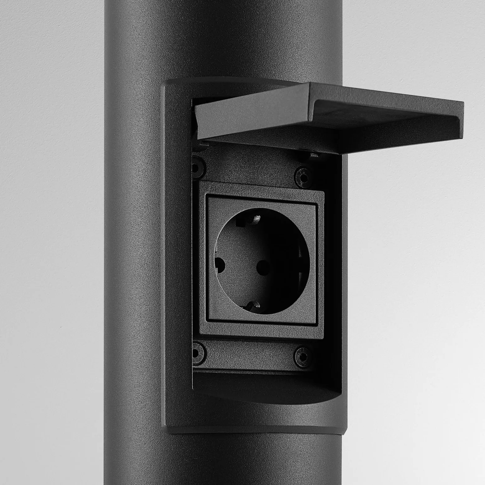 LED-pylväsvalaisin CIRC, päälle/pois, pistorasia, antrasiitti, 82 cm, IP65