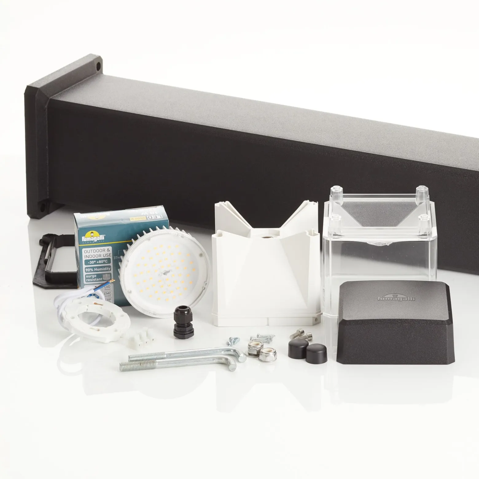 LED-pylväsvalaisin Elisa 800 musta, kirkas 10W CCT