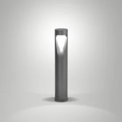 LED-pylväsvalaisin Teo, 60 cm korkea, musta, metalli, IP65