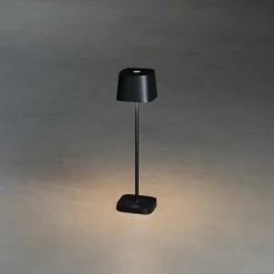 LED-pöytälamppu Capri-Mini ulkokäyttöön, musta