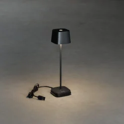 LED-pöytälamppu Capri-Mini ulkokäyttöön, musta