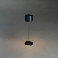 LED-pöytälamppu Capri-Mini ulkokäyttöön, musta
