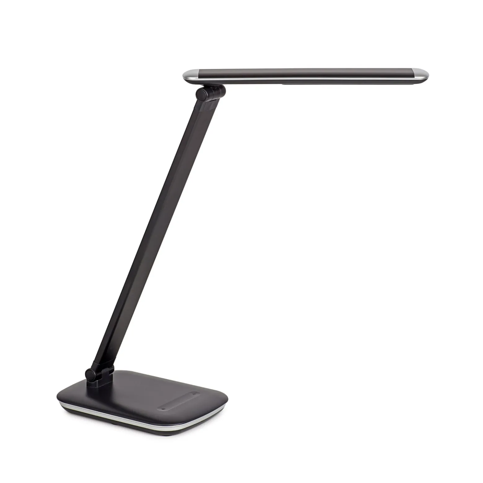 LED-pöytälamppu MAULjazzy, musta, korkeus 43 cm, himmennettävä USB-portti