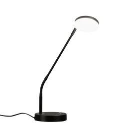 LED-pöytälamppu Sorento, hiekkamusta, korkeus 48 cm, CCT himmennettävä