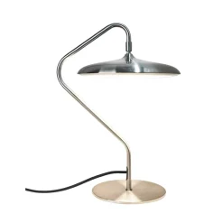 LED-pöytävalaisin Artist, teräksenvärinen, korkeus 41 cm, ruostumaton teräs