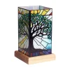 LED-pöytävalaisin Art Light Elämän puu, akryyli, värikäs