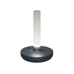LED-pöytävalaisin Biarritz, IP54, akku, CCT harmaa