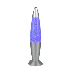 LED-pöytävalaisin FAME, titaaninvärinen, korkeus 35 cm, RGB, USB
