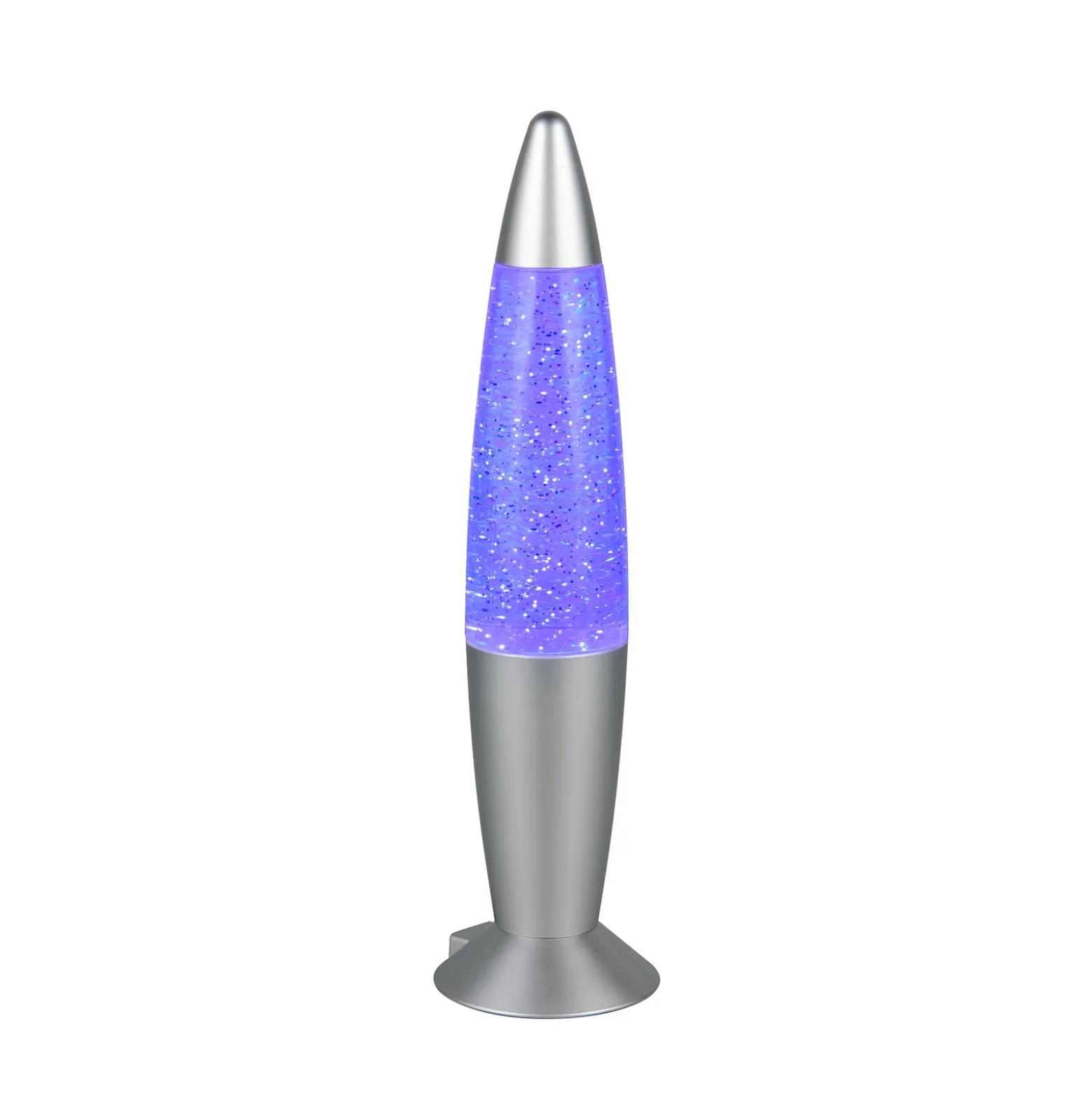 LED-pöytävalaisin FAME, titaaninvärinen, korkeus 35 cm, RGB, USB