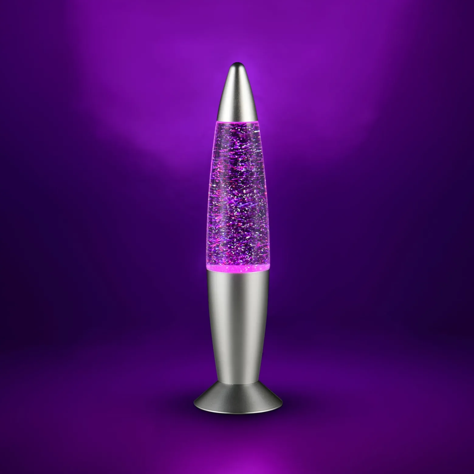 LED-pöytävalaisin FAME, titaaninvärinen, korkeus 35 cm, RGB, USB