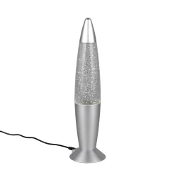LED-pöytävalaisin FAME, titaaninvärinen, korkeus 35 cm, RGB, USB
