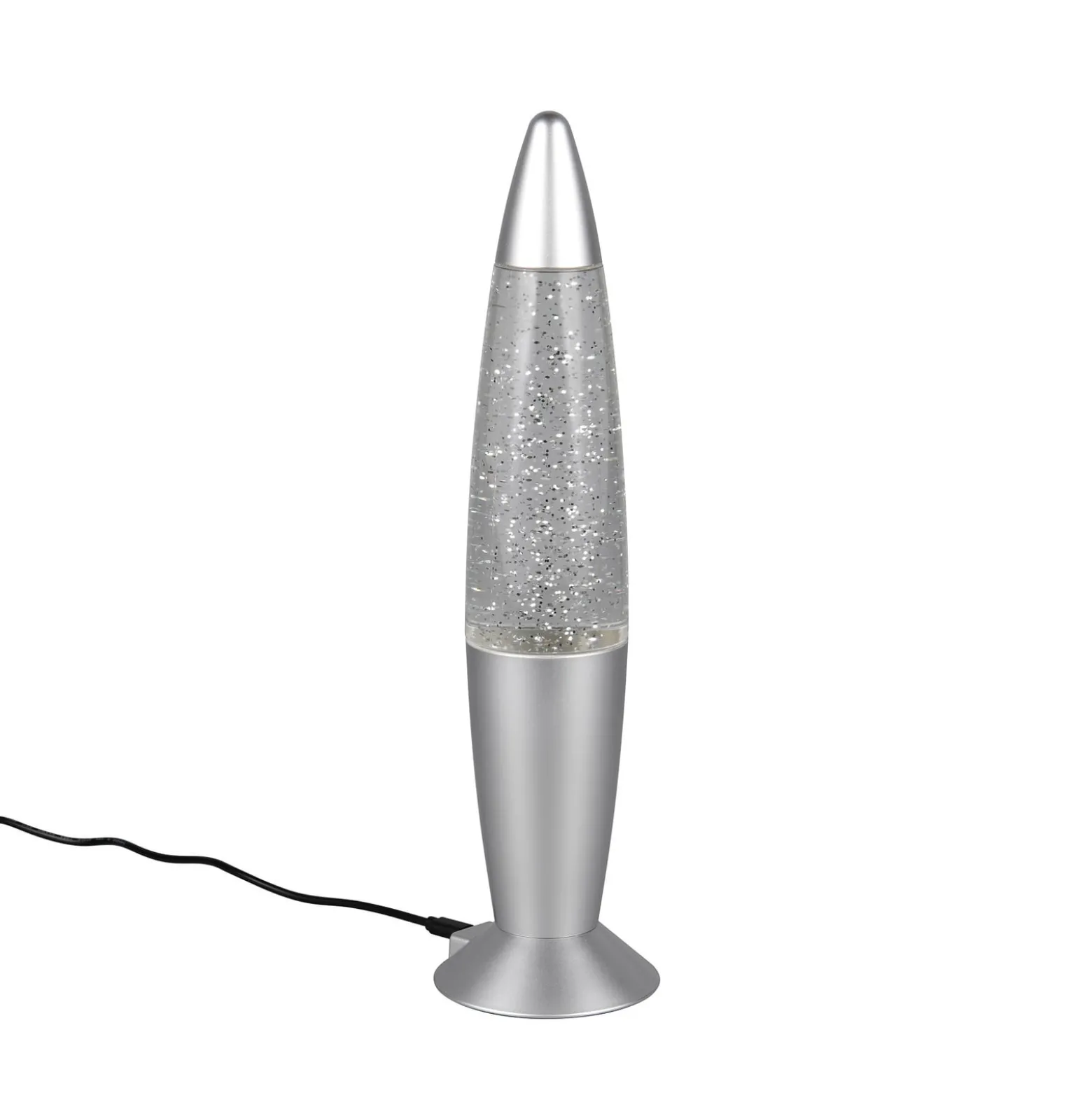 LED-pöytävalaisin FAME, titaaninvärinen, korkeus 35 cm, RGB, USB