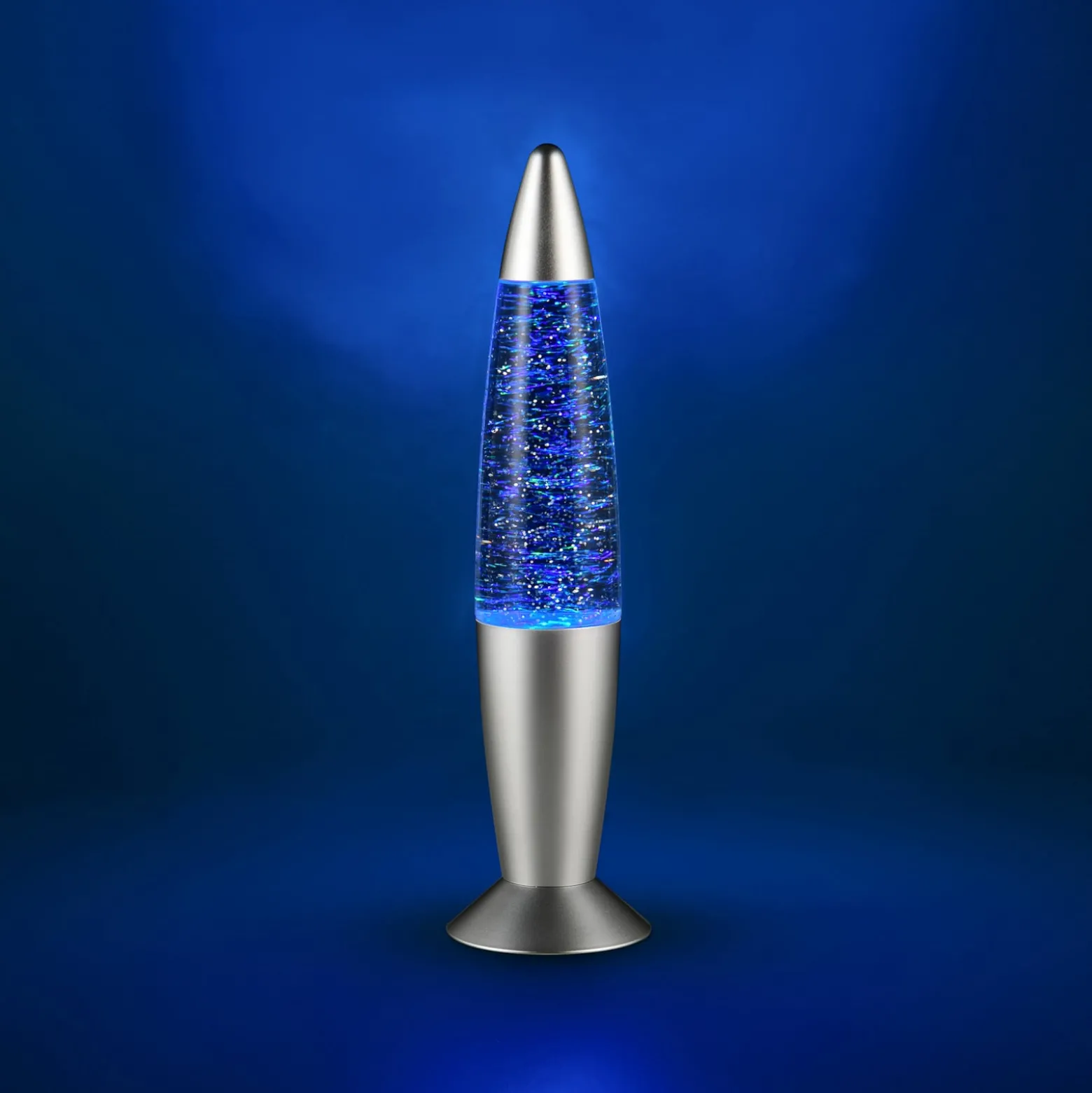 LED-pöytävalaisin FAME, titaaninvärinen, korkeus 35 cm, RGB, USB